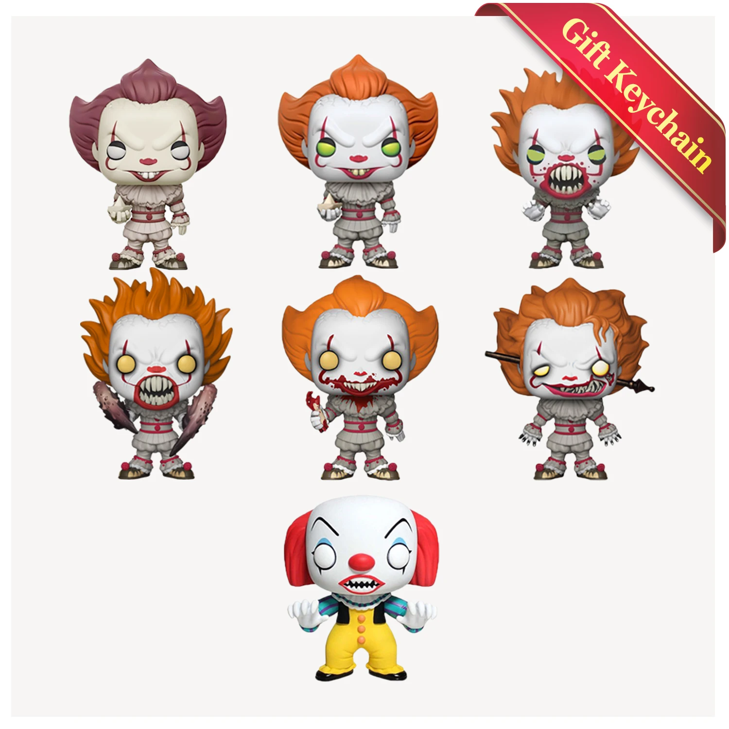 

FUNKO POP Pennywise Action Figure Anime IT Vinyl Dolls Collection Model Toys Demon The Joker Halloween Gifts with box