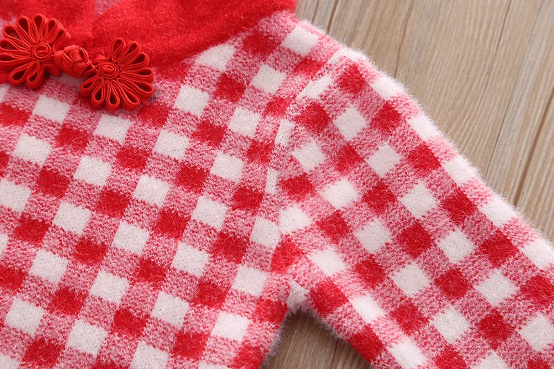 Girls' long sleeve knitting suit 2022 Christmas autumn winter new girls' sweater cardigan knitting Top + skirt two piece set baby outfit matching set