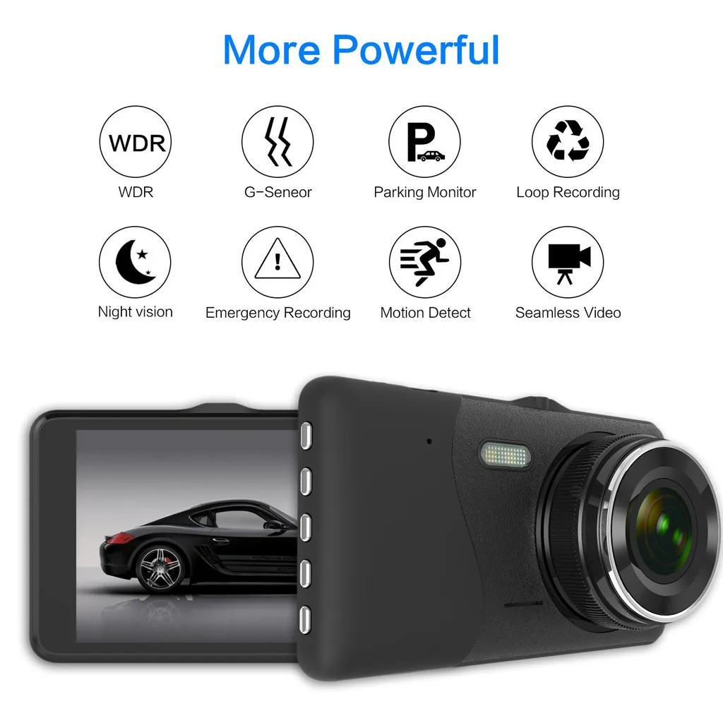 4 дюйма 1080P двойной объектив приборной панели автомобиля DVR видео рекордер Dash Cam+ камера заднего вида автомобиля dvr камера Dashcam видео регистратор# g4