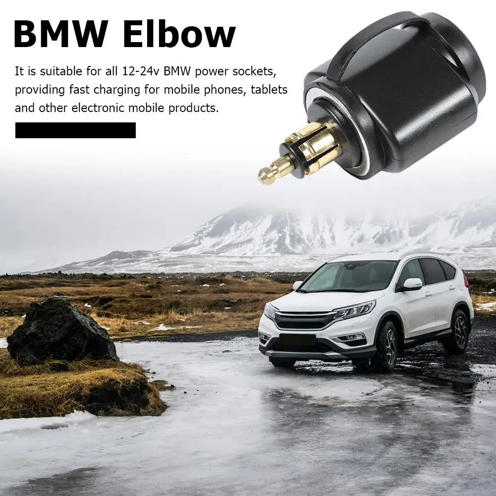 3.1A Mini Dual USB Charger Bend Car Short Charger Motorcycle Fast Charge For BMW Hella/DIN Powerlet Plug Power Outlet Adapter for car usb charger