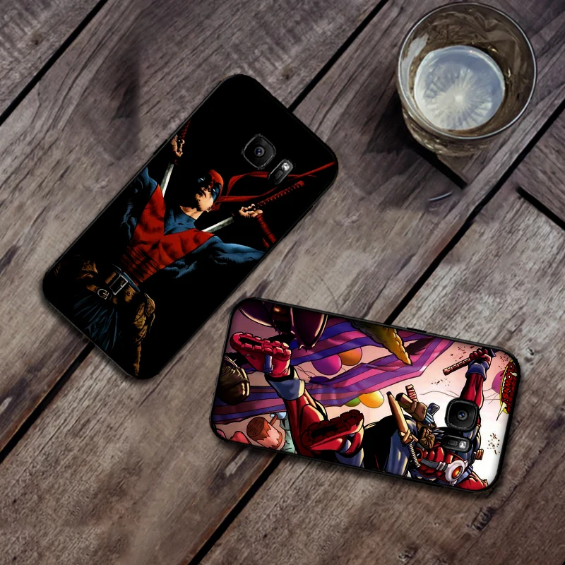Мягкий силиконовый чехол для телефона Marvel Wade Winston Wilson Samsung Galaxy S6 S8 Edge S7 S9 Plus S10 S10E Note