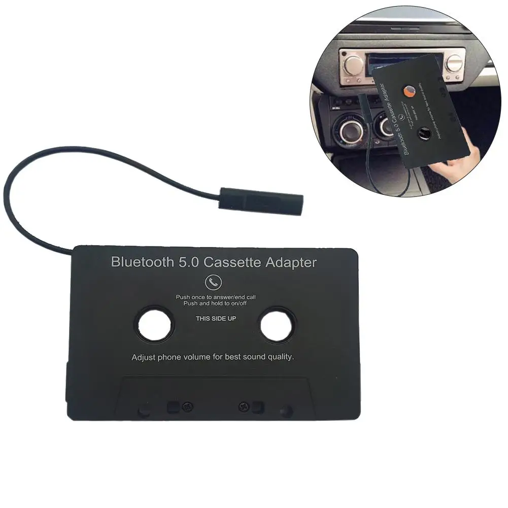 Универсальный автомобильный-Стайлинг AUX автомобильный аудио Кассетный адаптер Передатчики для MP3 сотового телефона Черный Авто Bluetooth аудио кассеты