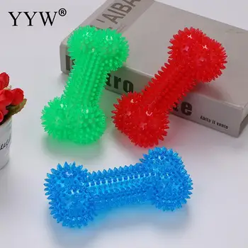 

2019 Pet Molar Toy Chewing Plastic Dog Toys For Dogs Tooth Cleaning Toy Squeeze Faux Bone Pet Chew Toys For Dogs Pet Products