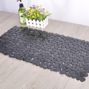 

Non-Slip Mat For Bathroom Pebble Environmental Protection Pvc Material Mat Home Decor Bathroom Supplies Fashion Rock Style Mat
