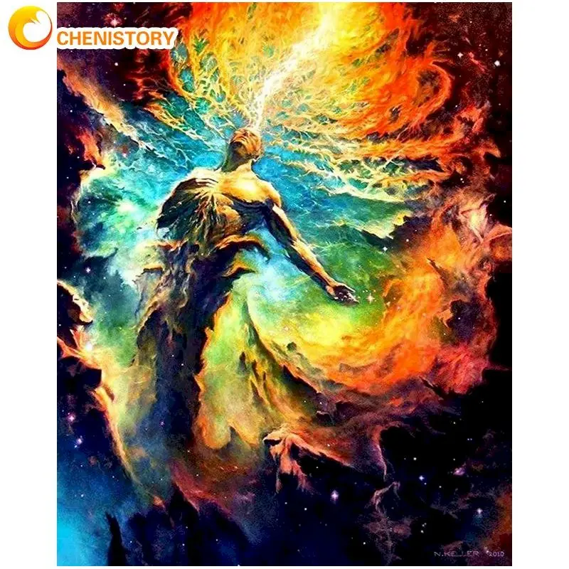 

CHENISTORY 60x75cm Frame Painting By Number For Adults Abstract Man Picture By Numbers Acrylic Paint On Canvas Home Decors