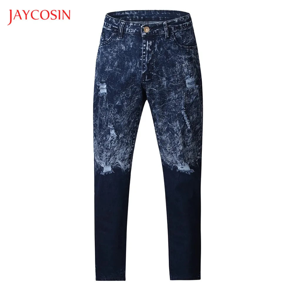 Jaycosin брендовые Новые мужские джинсы в стиле ретро, джинсы для снежной стирки, мужские брюки размера плюс S-XL, повседневные Лоскутные Брюки, Джинсы-карандаш
