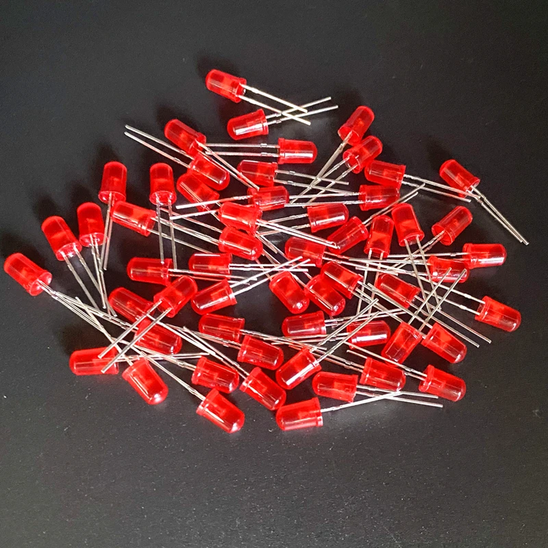 100pcs 5mm LED Diode 5 mm Assorted Kit White Green Red Blue Yellow Orange Pink Purple Warm white DIY Light Emitting Diode