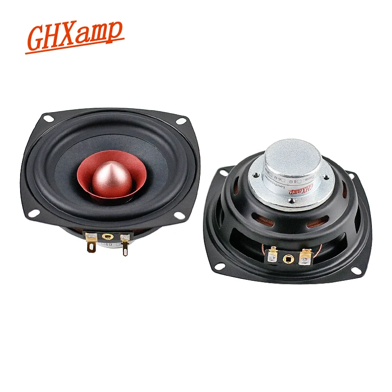 

GHXAMP 4inch 105MM Square Full Range Speaker Unit 78Hz-19.8KHz DIY 4ohm 25W HIFI Home theater Tweeter MID-Bass Loudspeaker 2PCS