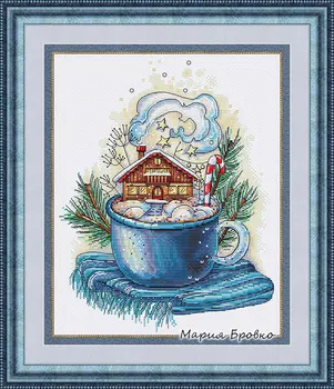 

ZZ1000 Cross Stitch Set Cross-stitch Kit Embroidery Needlework Craft Package Cotton Fabric Floss Homfun Painting Animal Crossing