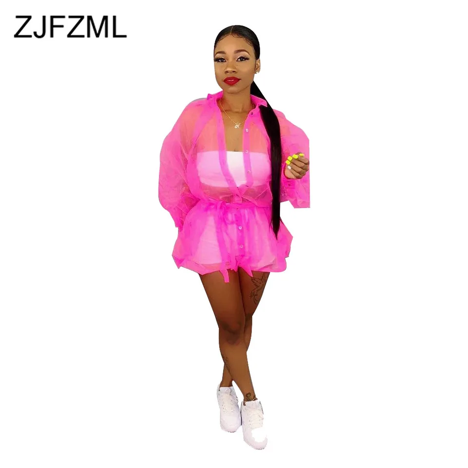 jaqueta transparente rosa