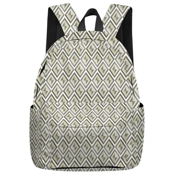 

Diamond Pattern Geometric Shape New Fashion Backpack Casual Travel Simple Backpack Men and Women Backpack