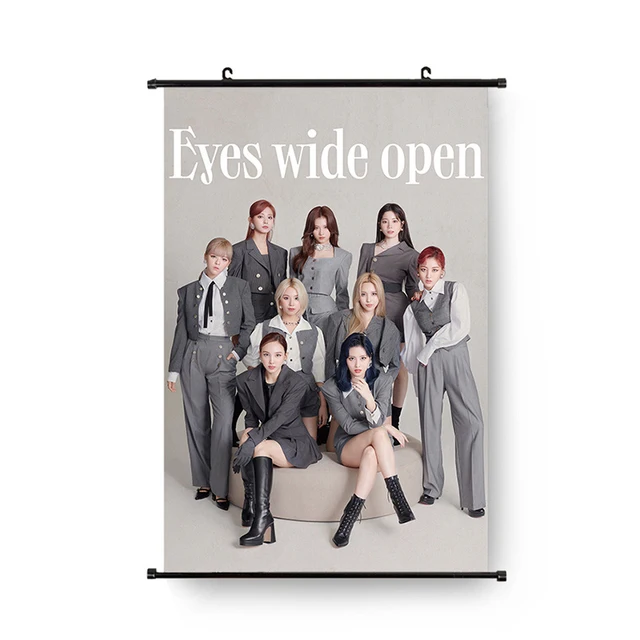 Twice New Album Eyes Wide Open I Can T Stop Me Hanging Non Woven Flag Poster Sana Momo Nayeon Tzuyu Brooches Aliexpress