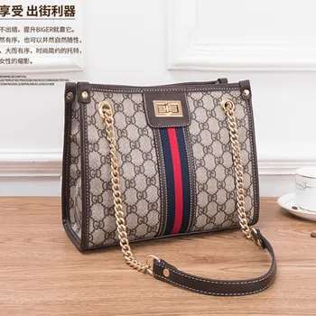 

New Casual Letter Shoulder Bag Fashion Stitching Wild Messenger Brand Female Totes Crossbody Bags Women Leather Handbags