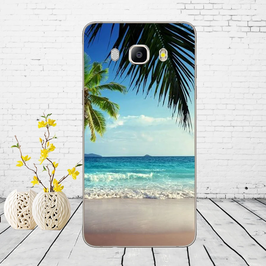 1 Летний пляж на закате на море пальмы чехол с елкой Крышка для samsung Galaxy a3 a5 A6 A8 j3 j5 j7 - Цвет: 1