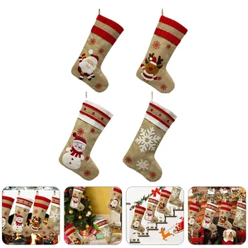 

4PCS Portable Practical Lovely Creative Hangers for Hanging Candy Gift Christmas