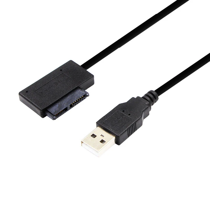  High Quality 7+6 13Pin Slim SATA to USB CD DVD Rom Optical Drive Cable Adapter Converter
