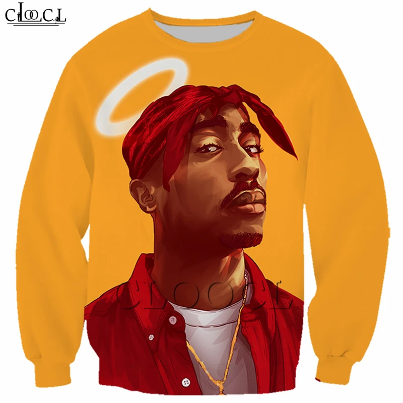 Футболка в стиле хип хоп с принтом Tupac|Футболки| |