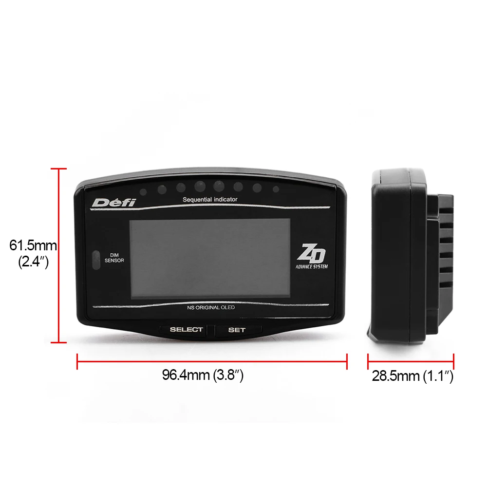 Универсальный OBD2 Hud Дисплей OBD Ii Цифровой автомобиль 6 в 1 Тахометр Температура воды скорость ODO часы поездки Defi метр Калибр