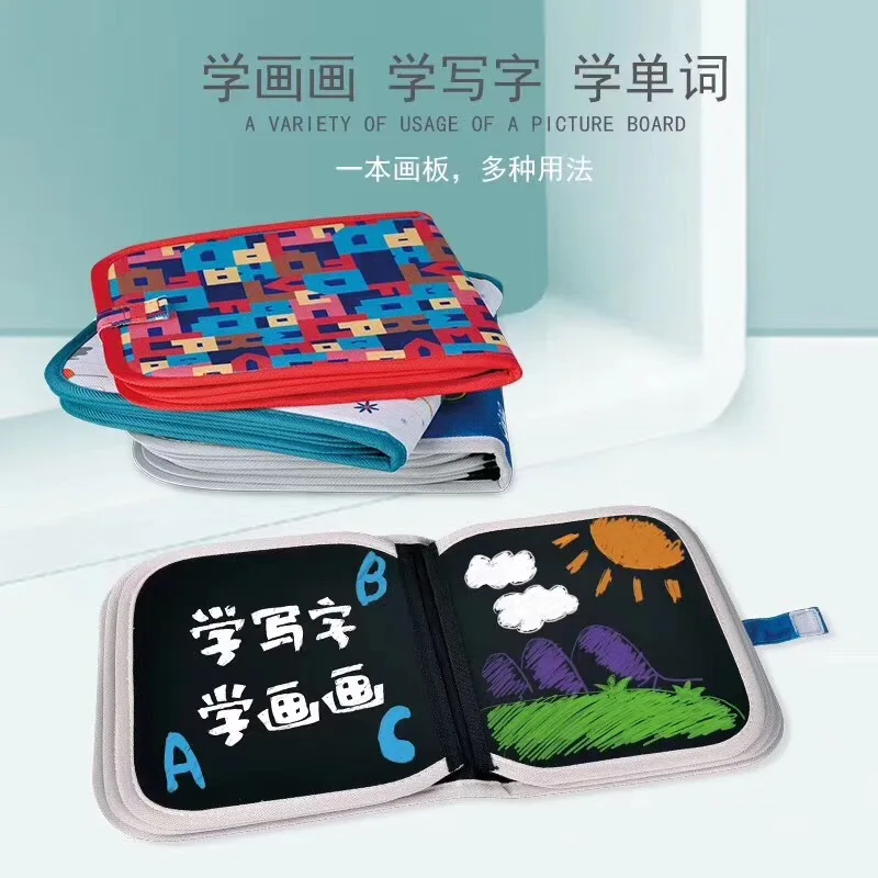 

New Style Children Easy to Wipe Drawing Board Graffiti Book, 2-Pattern Selectable-Copy Painting Free Form Graffiti Easy to Wipe