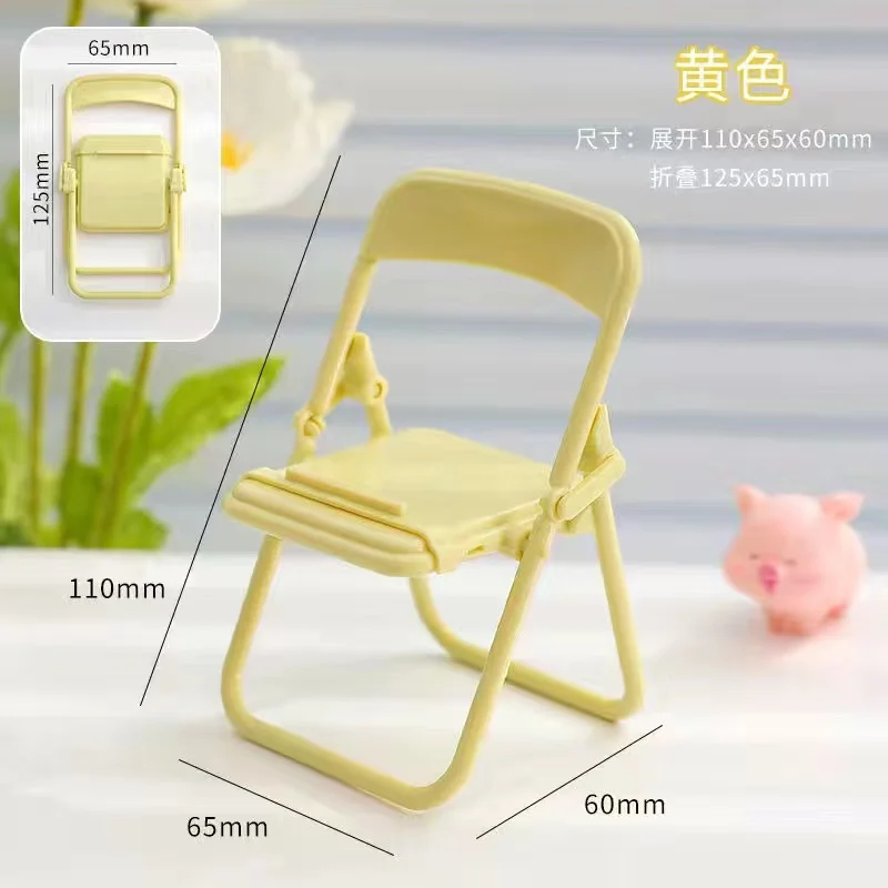 iphone charging dock Portable Mini Mobile Phone Stand Desktop Chair Stand 4 Color Adjustable Macaron Color Stand Foldable Shrink Decoration Decoratio mobile phone stand for desk