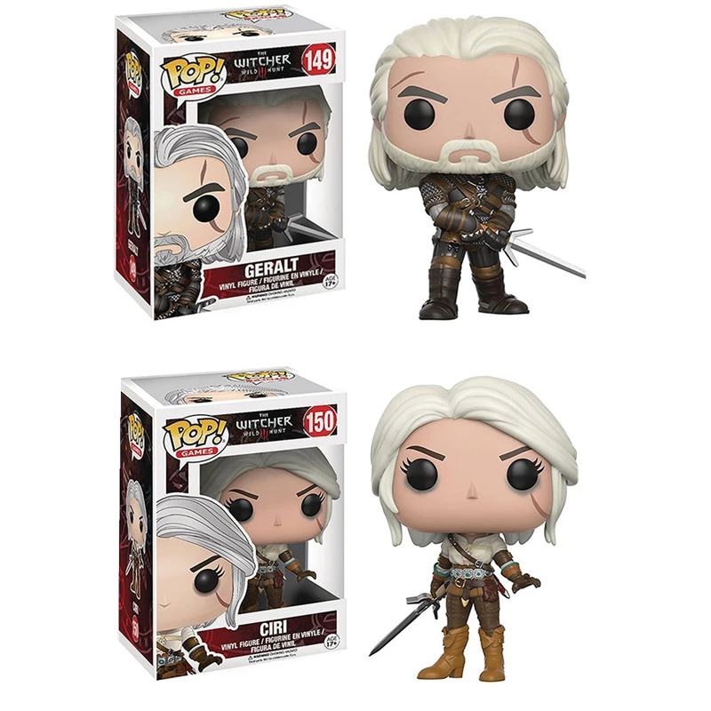 

10CM Witcher-s 3 Wild Hunt Action figure Geralt of Rivia Ciri Model one piece White Wolf Wolf Academy Demon Hunter Exorcist Gift