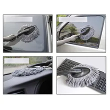 Щетка для чистки автомобиля из микрофибры Авто очиститель для мытья окон с длинной ручкой пылевое полотенце для ухода за автомобилем удобный, стирающийся от грязи для очистки от пыли щетка