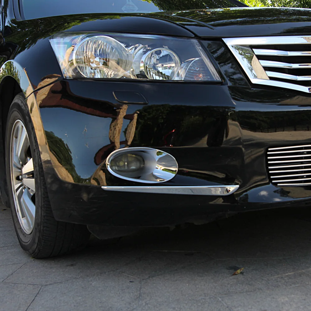 

For HONDA Accord 8th 2008-2012 Chrome Front Fog light Lamp Cover Trim Foglight Lamp Shade Frame Decoration Bumper Chrome