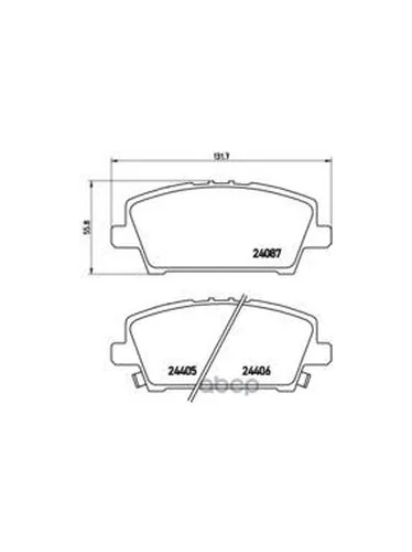 Колодки Тормозные Fr Honda Civic Vii 06 Brembo P28037 Brembo арт. P28037