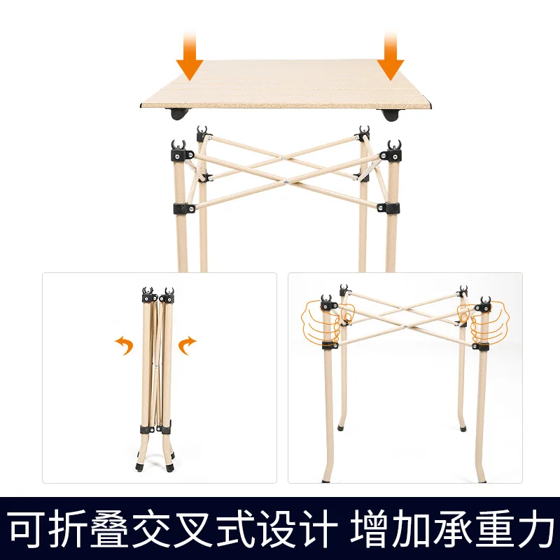 

Outdoor Folding Table Picnic Table Barbecue Camping Portable Table Simplicity Originality Nordic Furniture Wooden