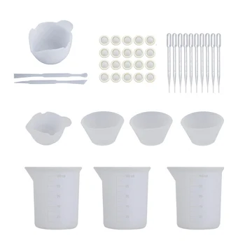 

DIY Handmade Epoxy Jewelry Pendant Making Tool Material Measuring Cup Dropper Stirrer Set Craftsman Gifts