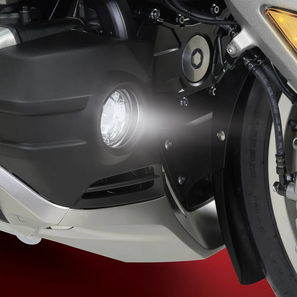 

Для Honda Goldwing аксессуары золотыми крыльями Тур GL1800 2018 со шнуровкой в байкерском стиле светодиодные противотуманные светильник кронштейном к...