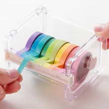 

Washi Tape Organizer adhesive tapes Cutter Office Stationery Storage box cutting Holder Removable Scrapbooking Tape dispenser