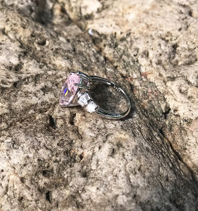 Роскошное Брендовое серебряное кольцо из чистого 925 пробы с бриллиантовой огранкой для женщин, ювелирные изделия для свадебной вечеринки, не выцветают