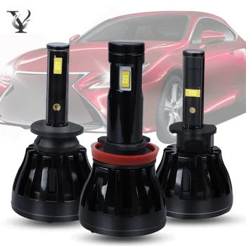 

2PCS LED H11 H1 H3 Headlight Bulbs 9005 9006 9004 9007 12V 6000K Hi/lo Beam Car HeadLamp Kit White Lighting Canbus