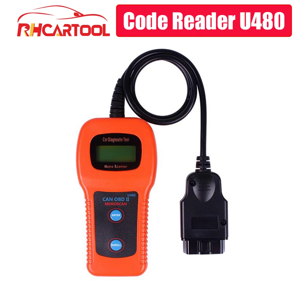 Считыватель кодов CAN шины U480 OBD2 сканер двигателя автомобильный диагностический