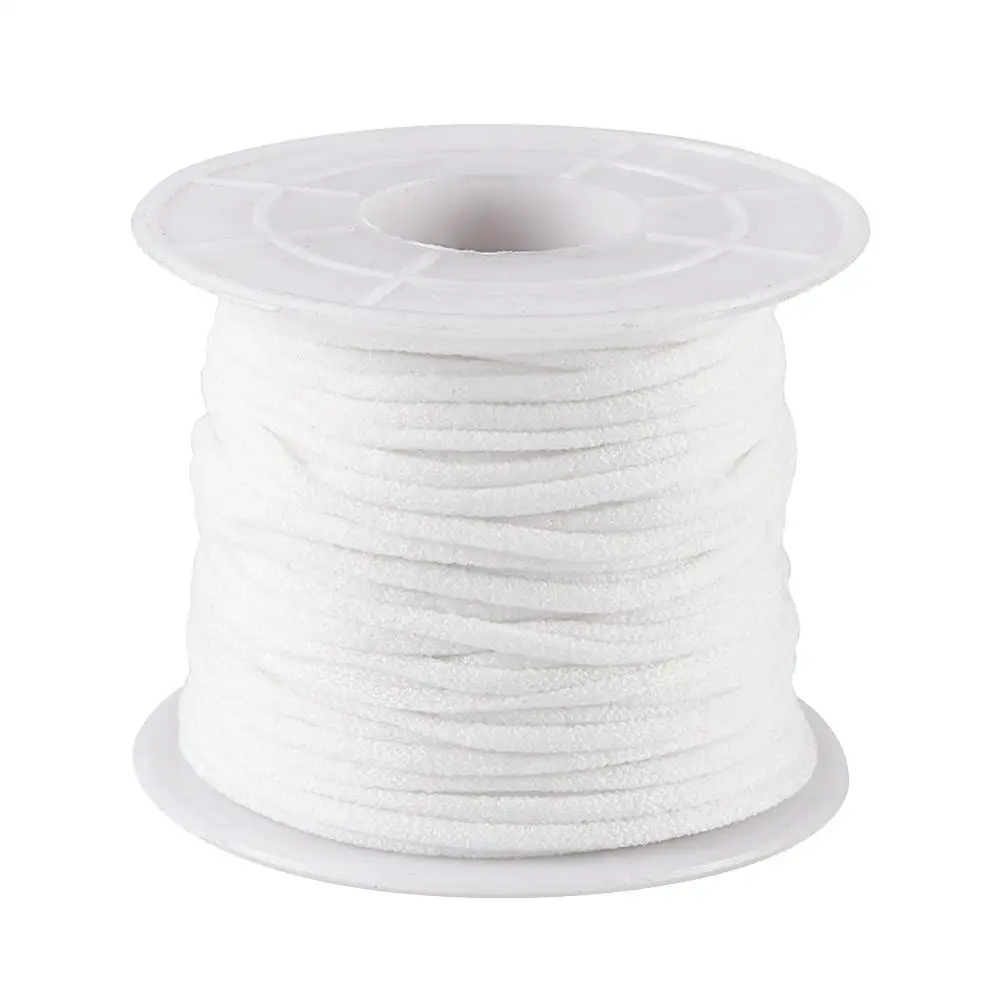 

2mm 3mm Flat Round Mask Elastic Band Rope Stretch Cord Fiber String Lanyard Strap Adjustable for Earloop DIY Clothing Craft