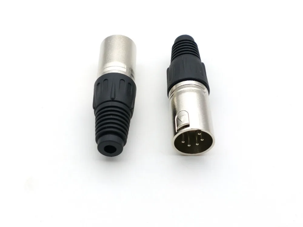 25 шт. 5 Pin XLR Мужской припой разъем для микрофонного кабеля