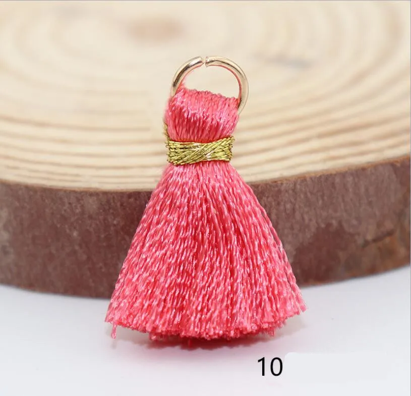 10 Watermelon Red 10 шт. 2 см красочные полиэфирные кисточки мини-кисточка бахрома ювелирные аксессуары-кулоны застежки для сережек DIY материал декор кисточкой Кружева - Цвет: 10 Watermelon Red
