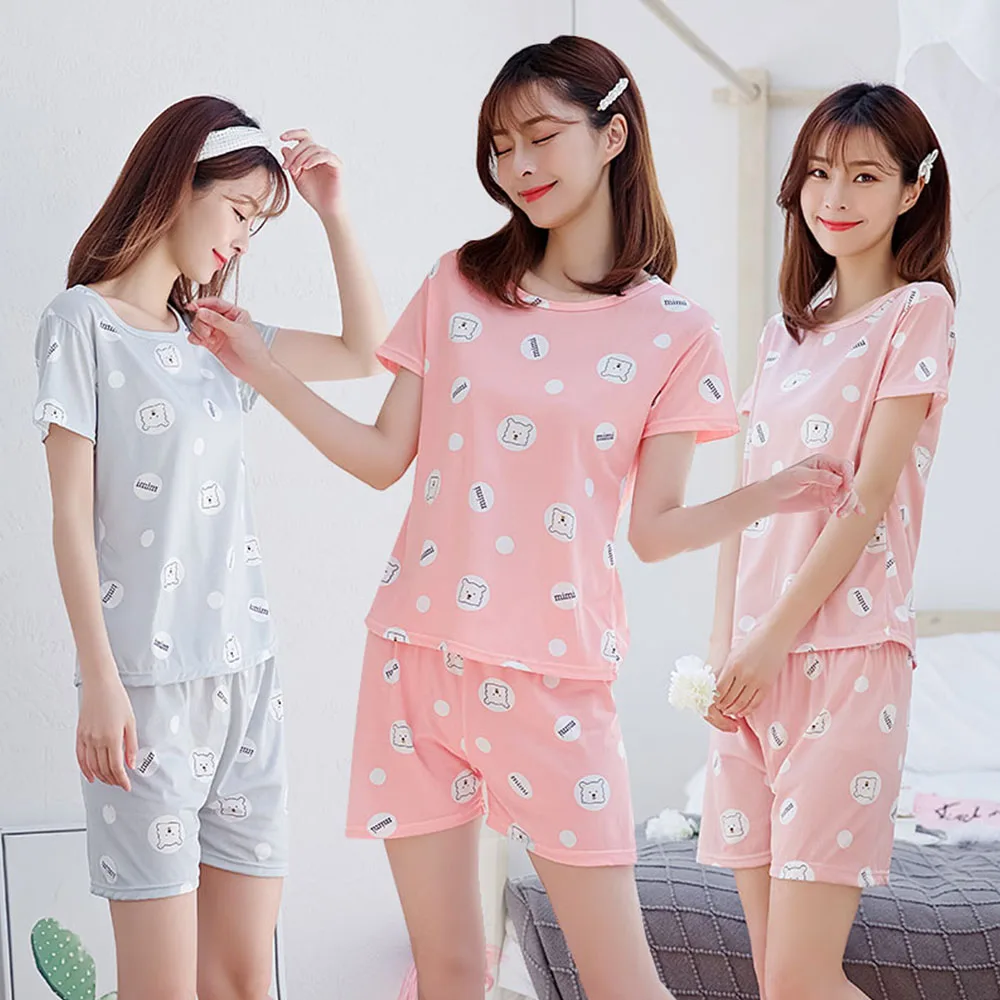 Пижама женская летнии женские пижамы новая пижама хлопок сексуальный топ и шорты