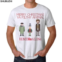 Home Alone Merry Christmas, мужская белая футболка, новые размеры, S-5XL, топ, футболка, хлопок, Humor, мужские футболки с круглым вырезом