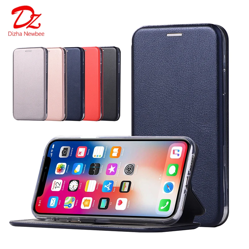 Cuero Flip magnético para Xiaomi Redmi 5 Plus 5A 6 6A 7 7A 8 8A 9 9A 9C Nota 5 7 8 9 Pro Max 4 4X 9S 8T funda de soporte de cartera
