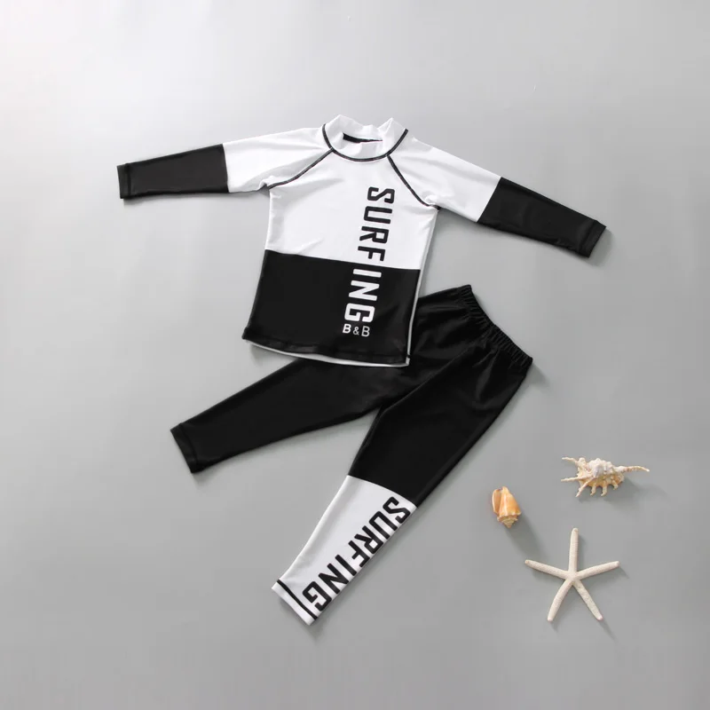 Children Swimwear Children's Long Sleeve Split Swimsuit