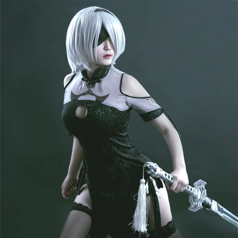 Новый Аниме игра Nier Automata 2B Косплей Костюм йорха № 2 Тип B костюмы сексуальное