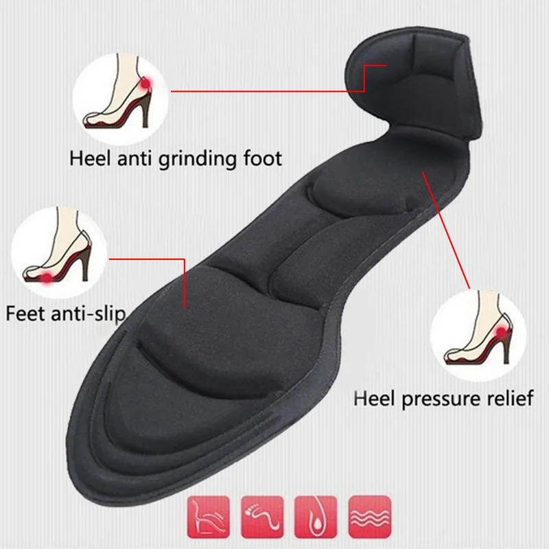 WENYUJH/женские стельки массажные туфли на высоком каблуке стельки Анти-поглощение скольжения 4D Мягкая дышащая удобная стелька