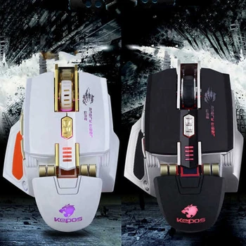 

KCPDS Gaming Mouse Ergonomic Wired Mouse 7-Key RGB LED 3200 DPI USB Computer Mouse Wired Gaming Mouse with Backlight for PUBG FP