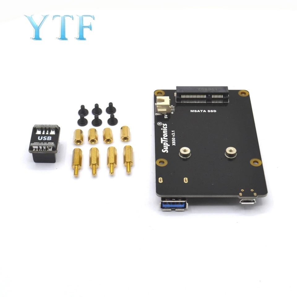 Online Raspberry Pi 3B + X850 V3.1 mSATA SSD Festplatte Expansion Board Unterstützt 1TB USB 3.0