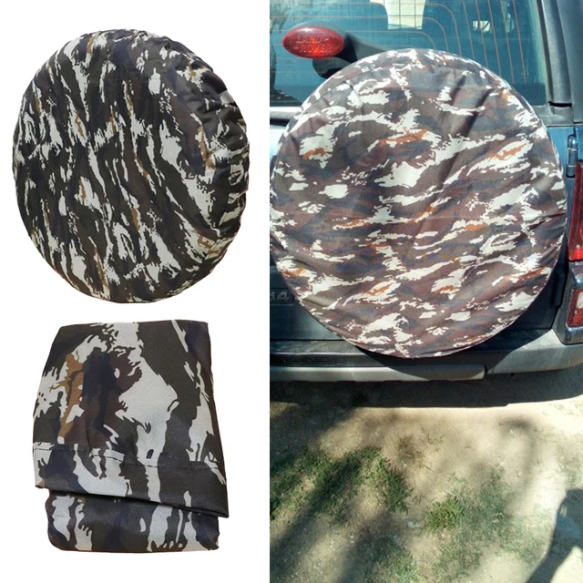 Auto Stijl Off Road Auto Hoge Kwaliteit Camouflage Kleur Pu Reservewiel Cover Band Custom 14 "15" 16 "17" Pvc Reservewiel Deksel