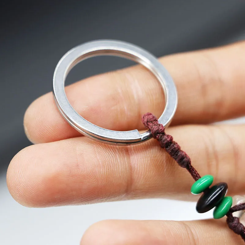 Key Rings 10/20PCS Stainless Steel with Spring Buckle 15 20 25 28 30 32mm Size Split Ring For Bag Chains