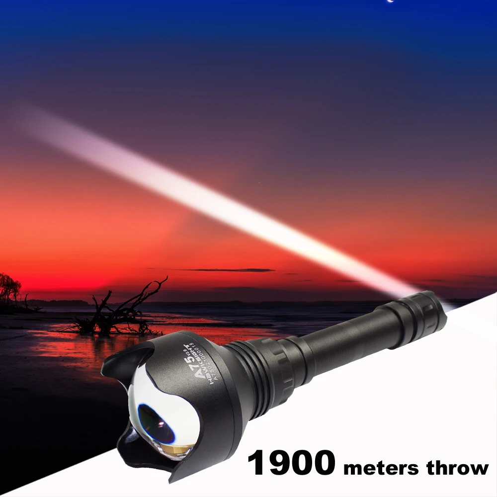 

MAXTOCH A75 White Beam Version, 1900 meters, 1000 lumens, Long Runtime Hunt Torch