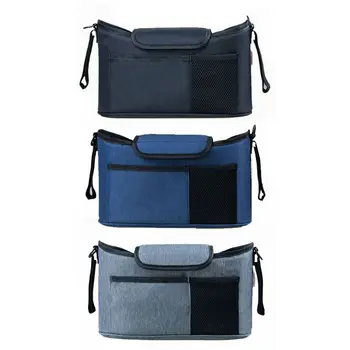 

THINKTHENDO Universal Baby Trolley Storage Bag Stroller Cup Carriage Large Capacity Organizer